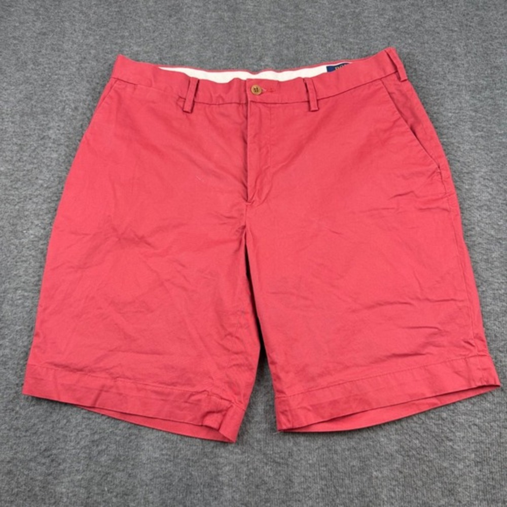 Polo Ralph Lauren Chino Shorts Men's 33 Red Stretch Classic Fit Cotton Blend